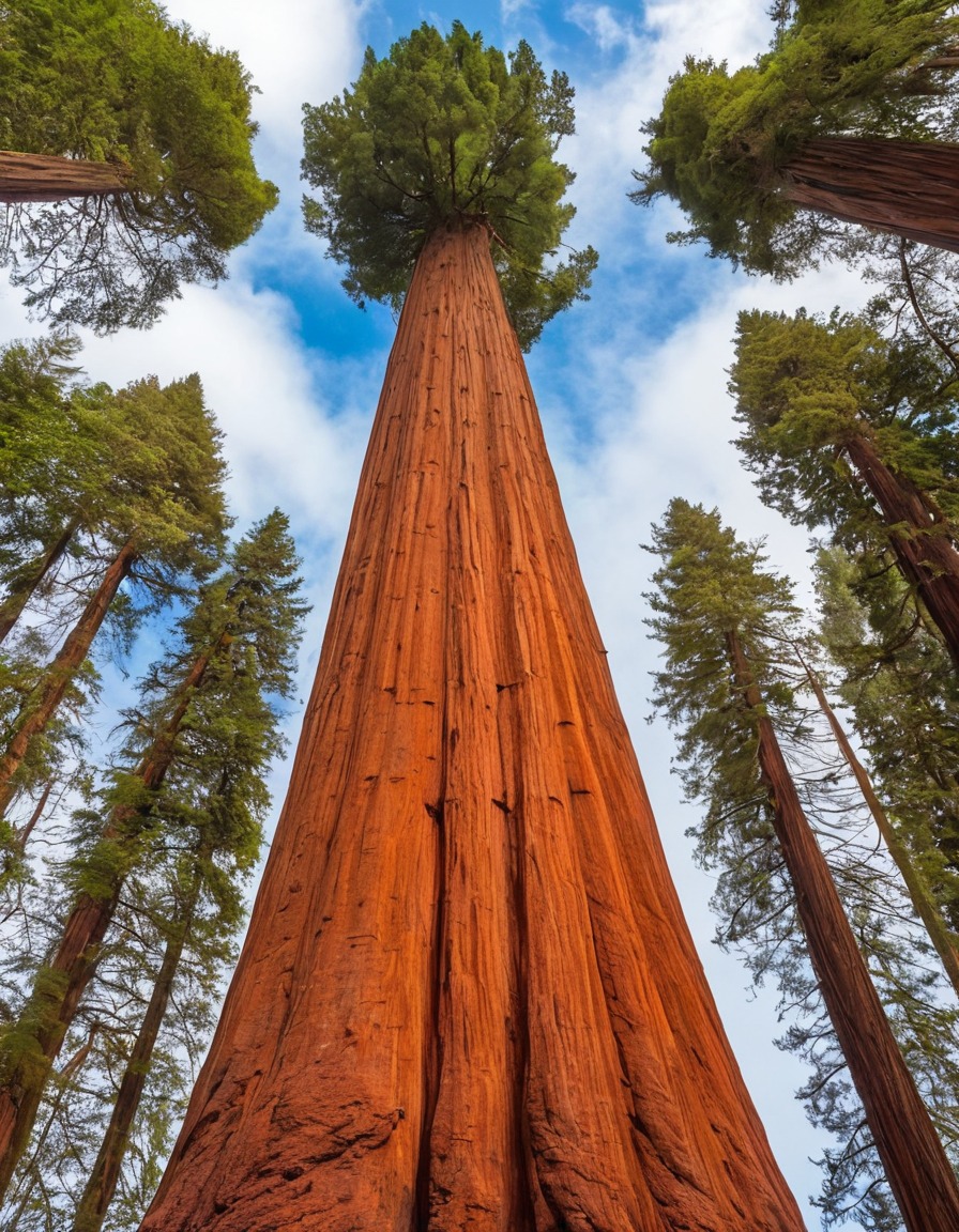 nature, redwood tree, tall, towering, forest, california