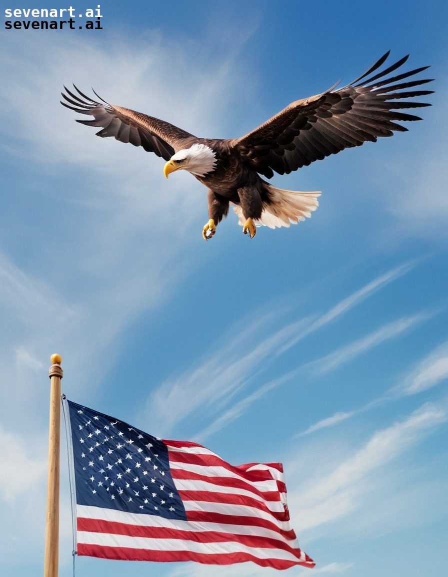 patriotic, american flag, bald eagle, pride, freedom, usa