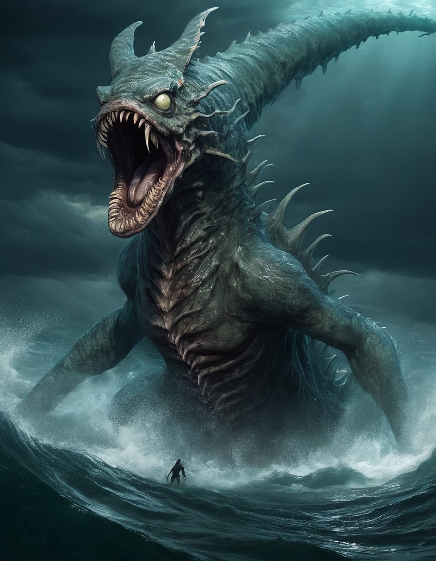 jengu, sea monster, horror, mythology, legend, african folklore, mythical creature