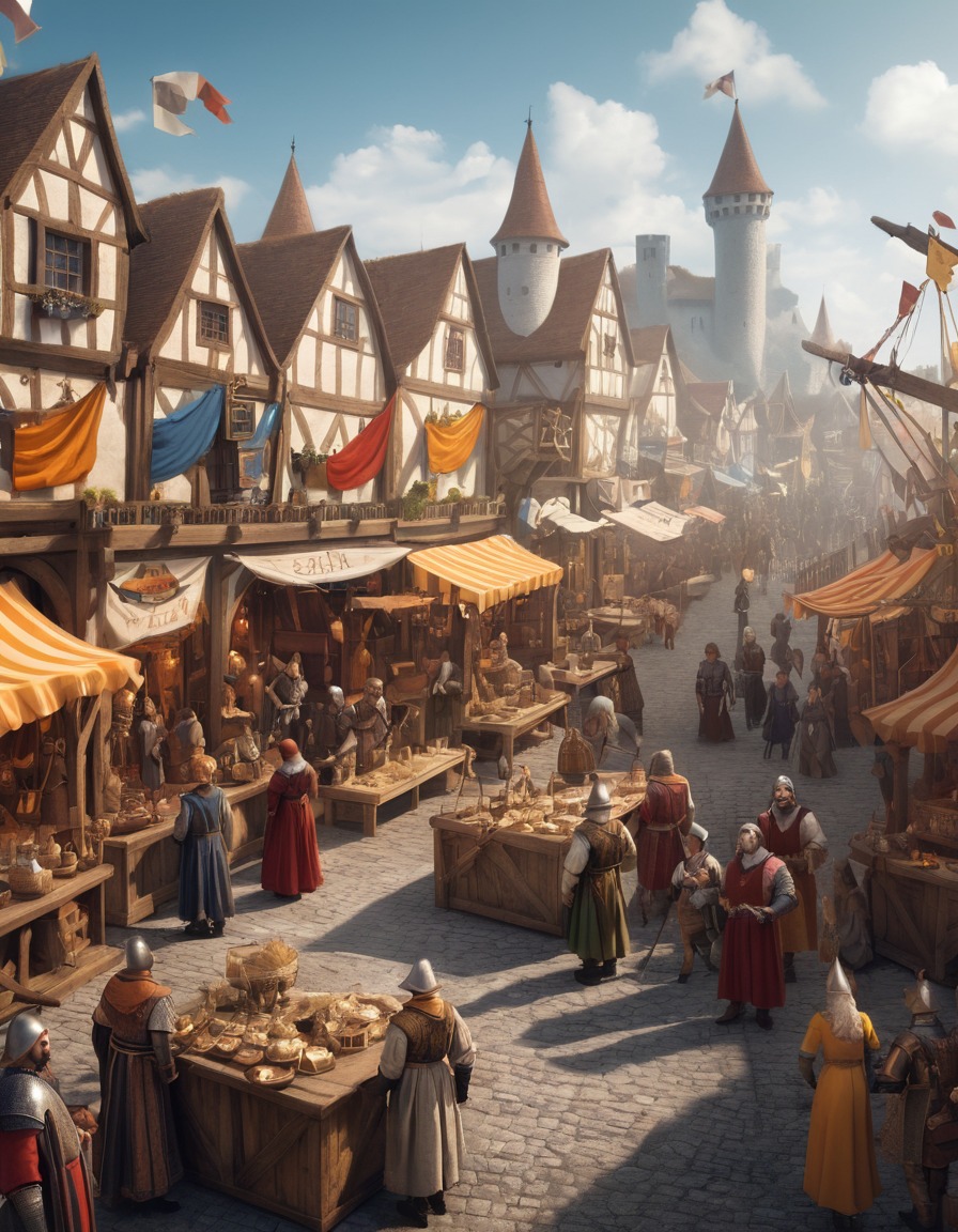 medieval fair, entertainers, merchants, historical, festival, middle ages