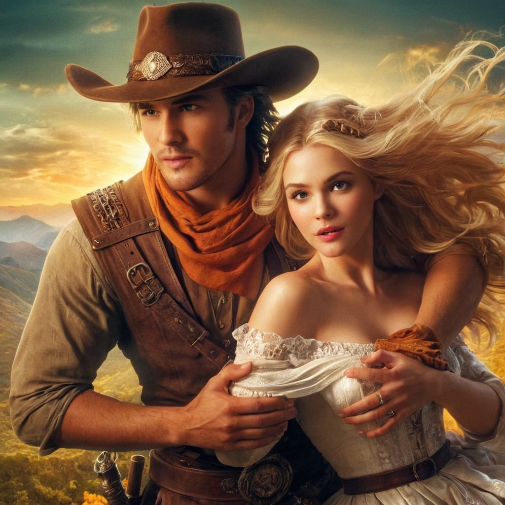 western, cowboy, bing, conceptart, couple, love, originalcharacter, romance