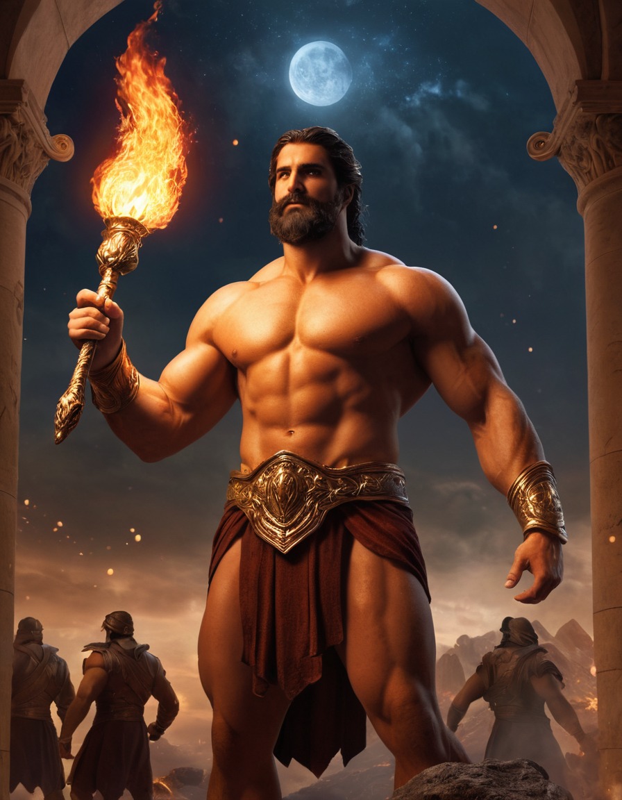 hephaestus, mythology, greek god, fire, smithing