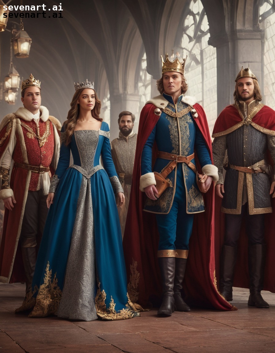 medieval, royal court, king, queen, courtiers, middle ages