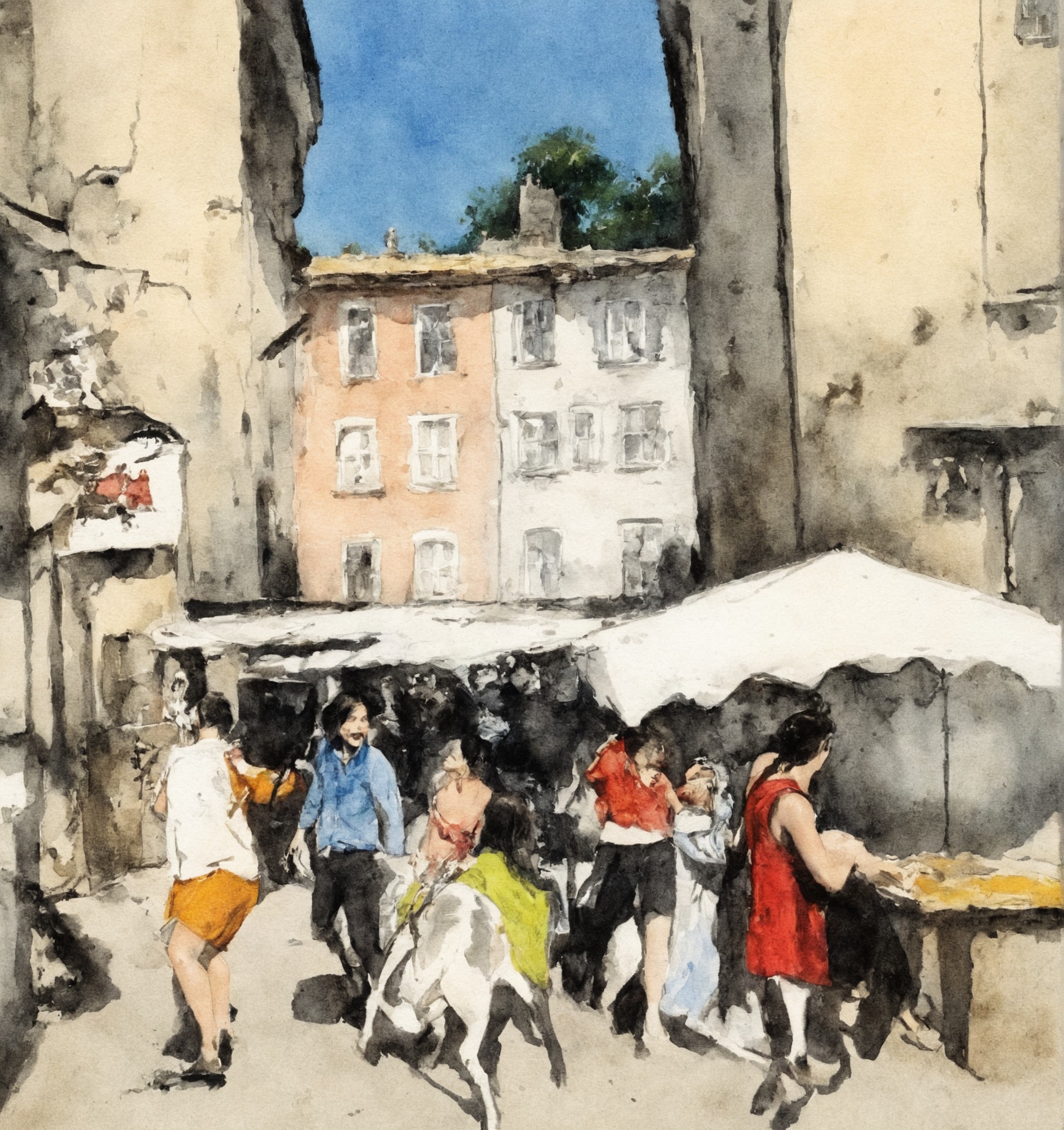 watercolor, aquarelle, illustration, drawing, acquarello, painting