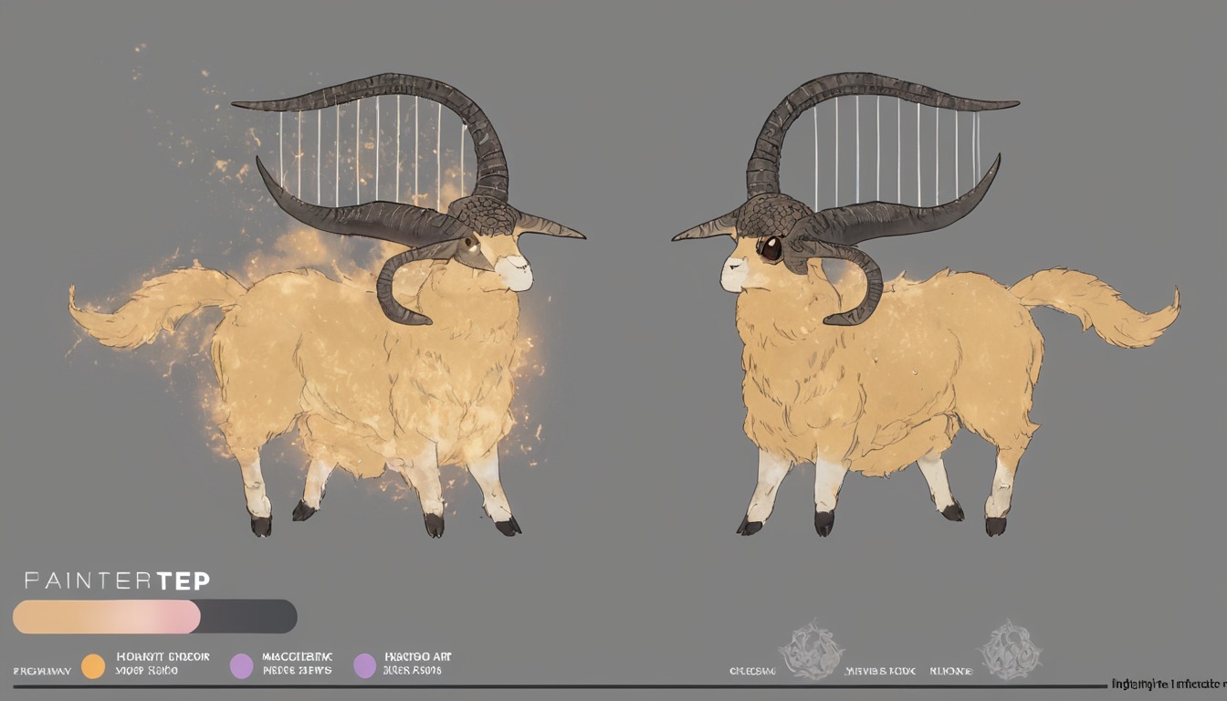 characterdesign, adoptable, creature, sheep, adoptablesopen, characterconcept, adopt, adoptables, creaturedesign, demon, feral, gold, harp, horn, instrument, monster, sand, string, adoptableopen, feraladopts, monsteradoptable, animaladopt, creatureadopts, demonadoptable, monsteradopt