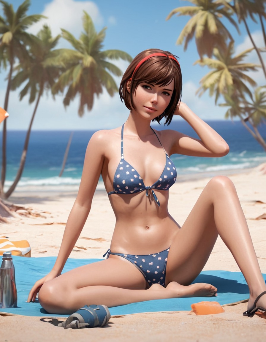 life is strange, max caulfield, beach, bikini, relaxation, games, girls from games