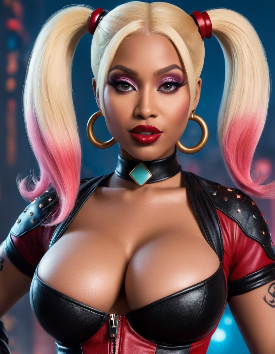 nicki minaj, harley quinn, music artist, dc comics, rapper, superhero, woman