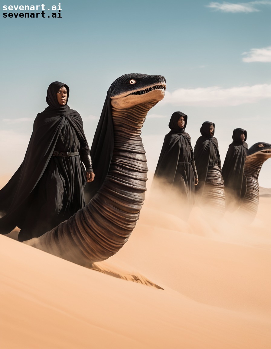 fremen, warriors, sandworms, desert, sci-fi, dune