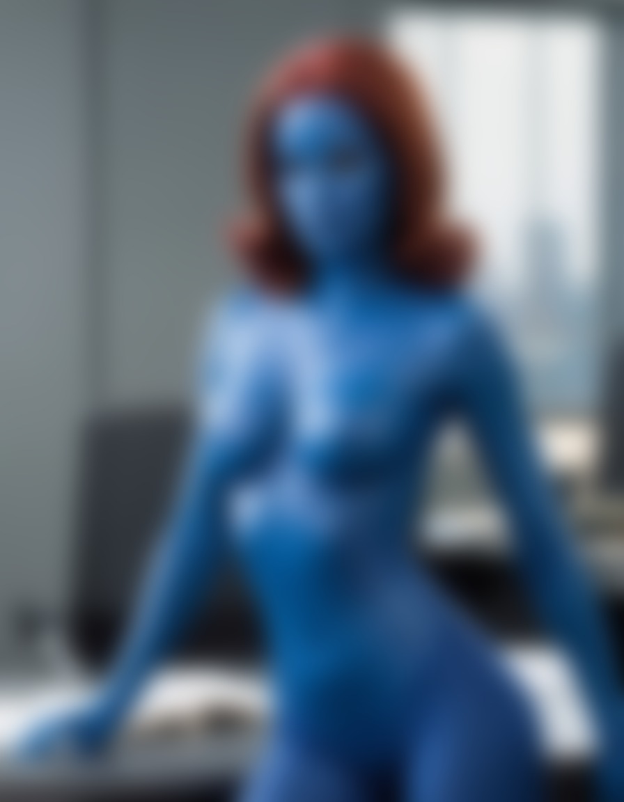 mystique, x-men, office worker, shape-shifter, superhero, mutant, secret identity