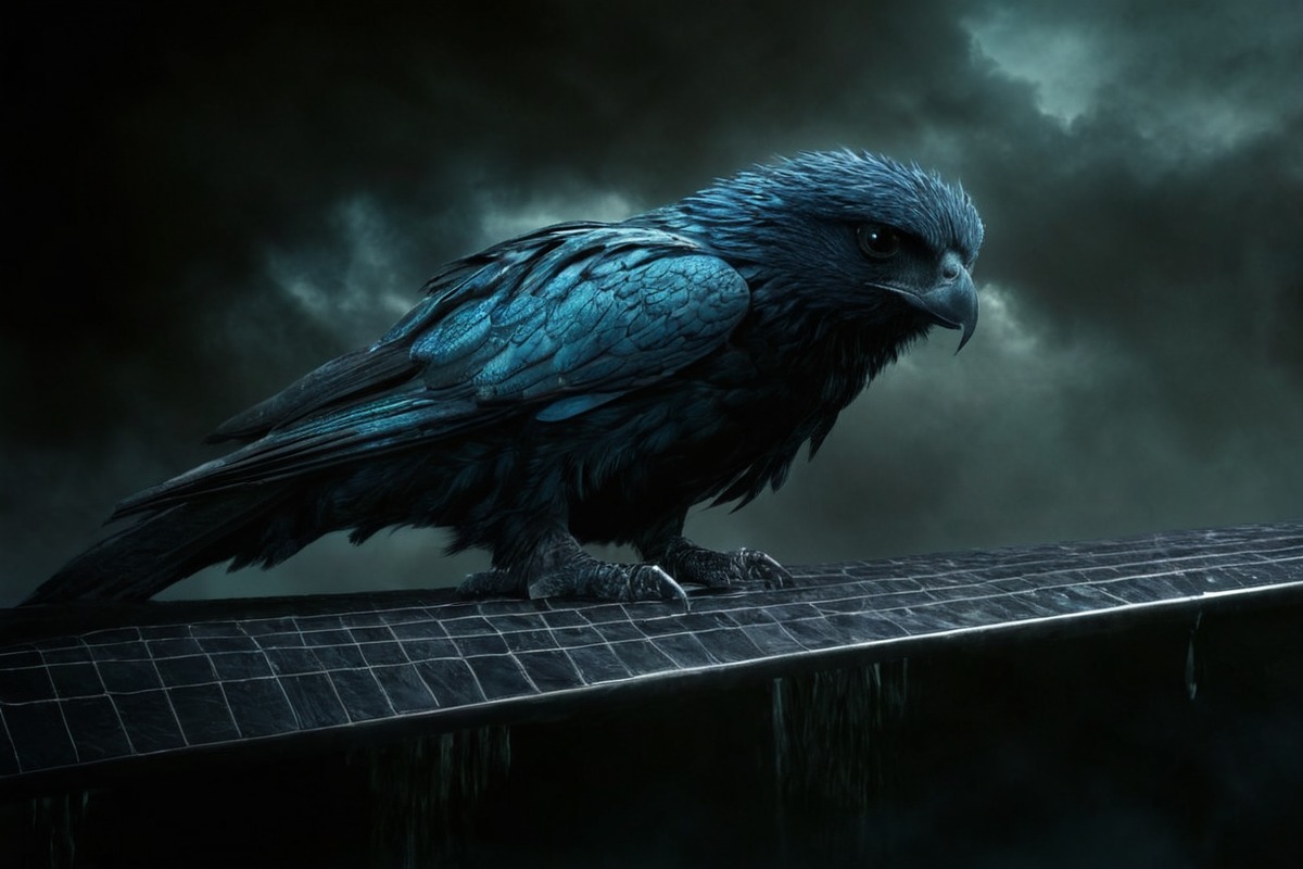 digitalart, bird, animal, gothic, crow, guitar, ravens, aiart, dailychallenge, aiartcommunity, midjourney, midjourneyart