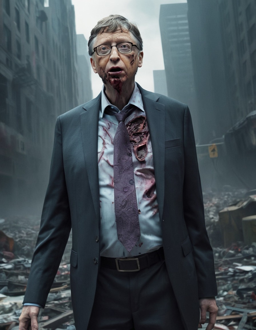 bill gates, zombie, tech, cityscape, apocalypse, celebrities