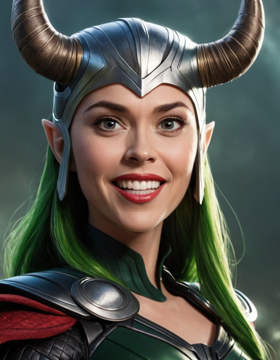 fun, hela (thor), caricature, marvel, character, comedy, parody