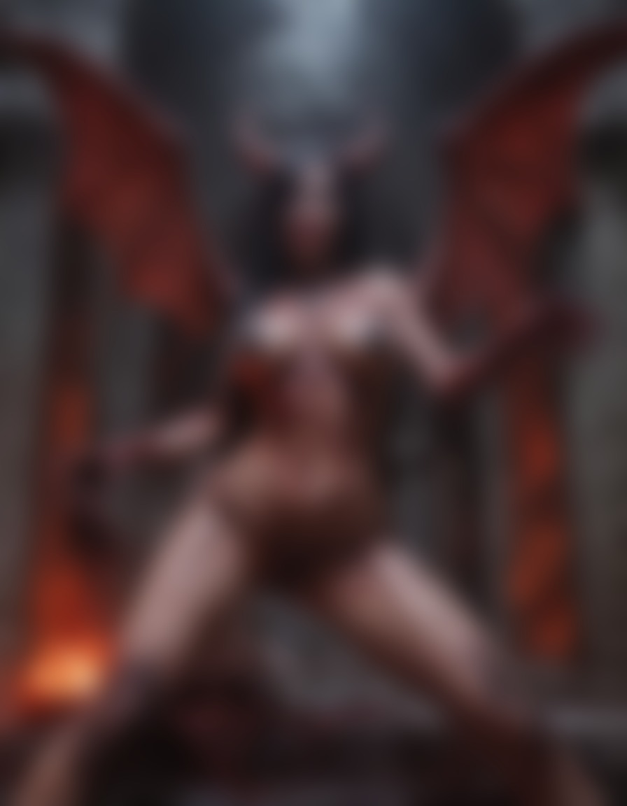 fantasy, seduction, demon, sorcerer, ancient ruins, demonesse, sexy, nsfw