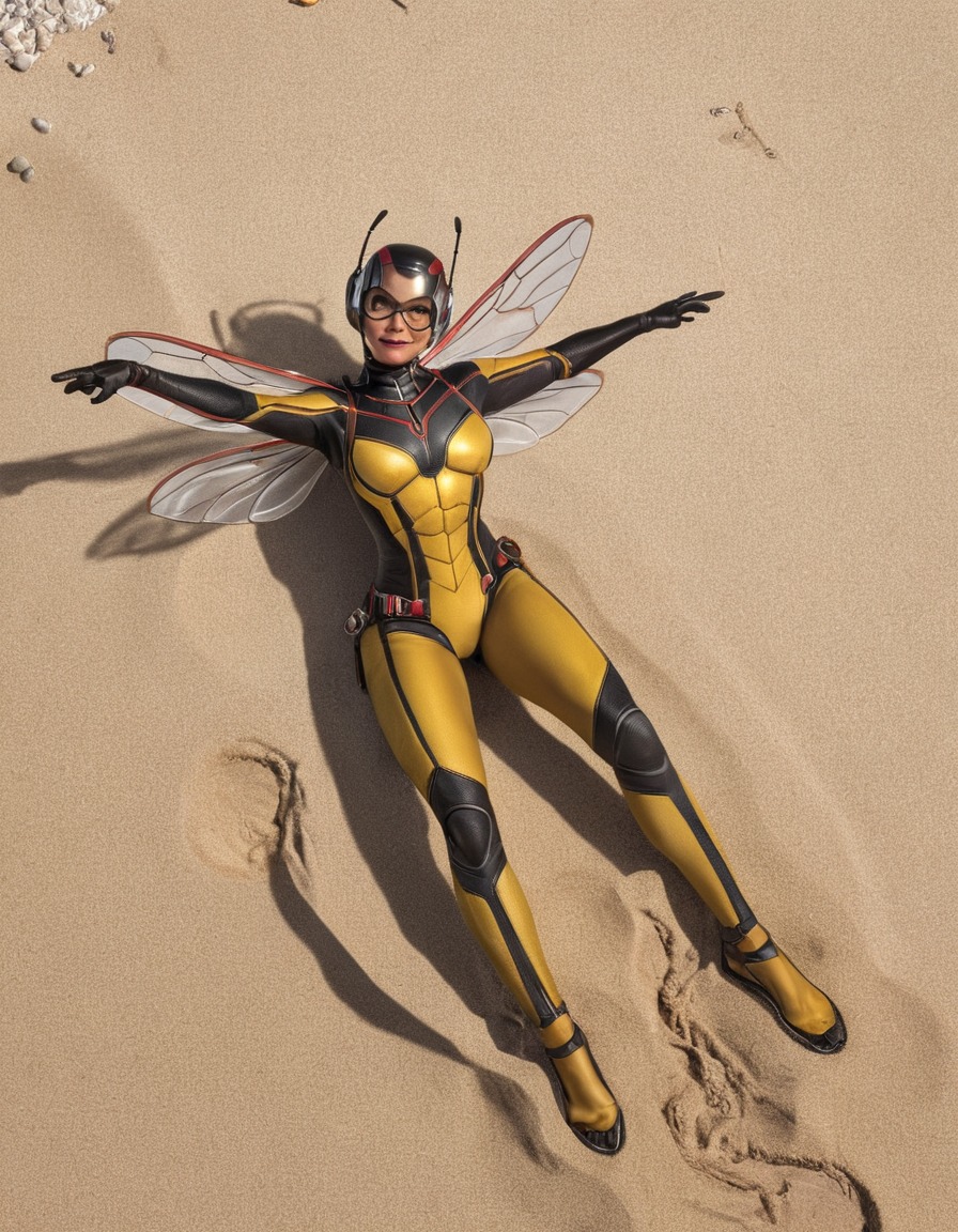 the wasp, ant-man, marvel, superhero, beach, bikini, superheroine