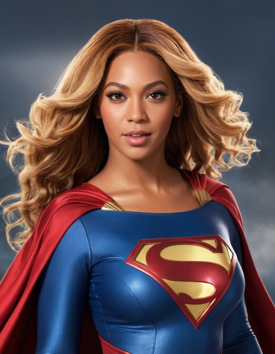 beyoncé, supergirl, superhero, music icon, pop culture, empowerment, celebrity