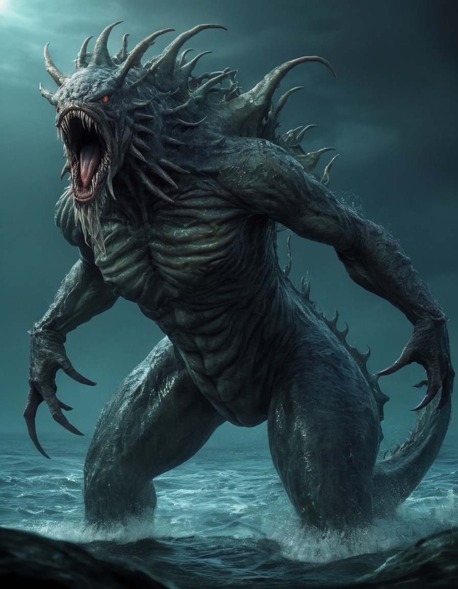 nuckelavee, scottish folklore, sea monster, mythical creature, beast, orkney, legend