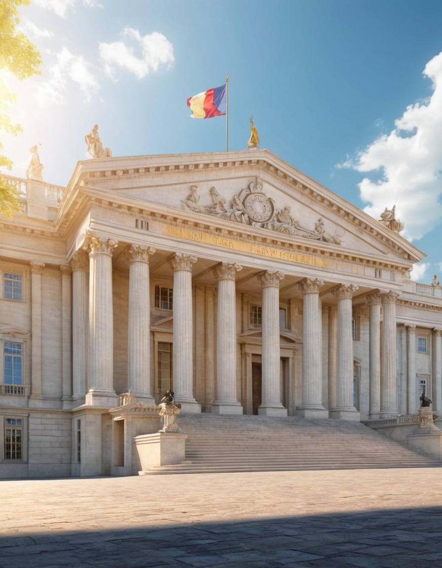 neoclassical architecture, government building, sunny day, cityscape, architecture