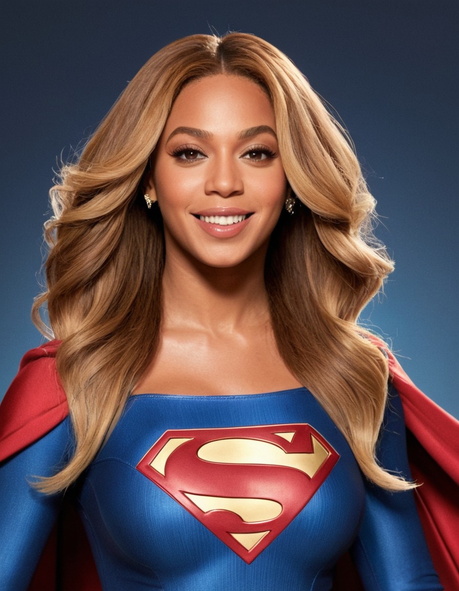 beyoncé, supergirl, superhero, music icon, pop culture, empowerment, celebrity