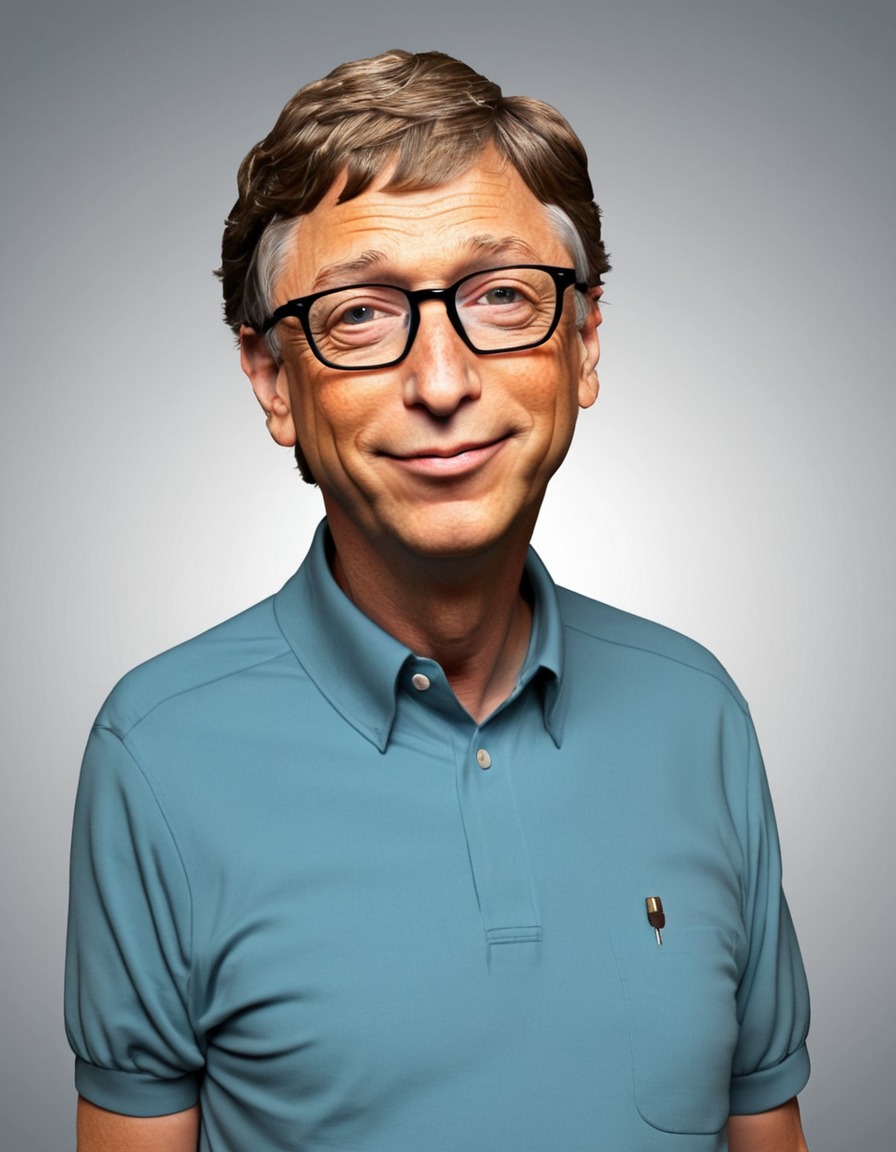 bill gates, painting, humor, celebrity, art, meme