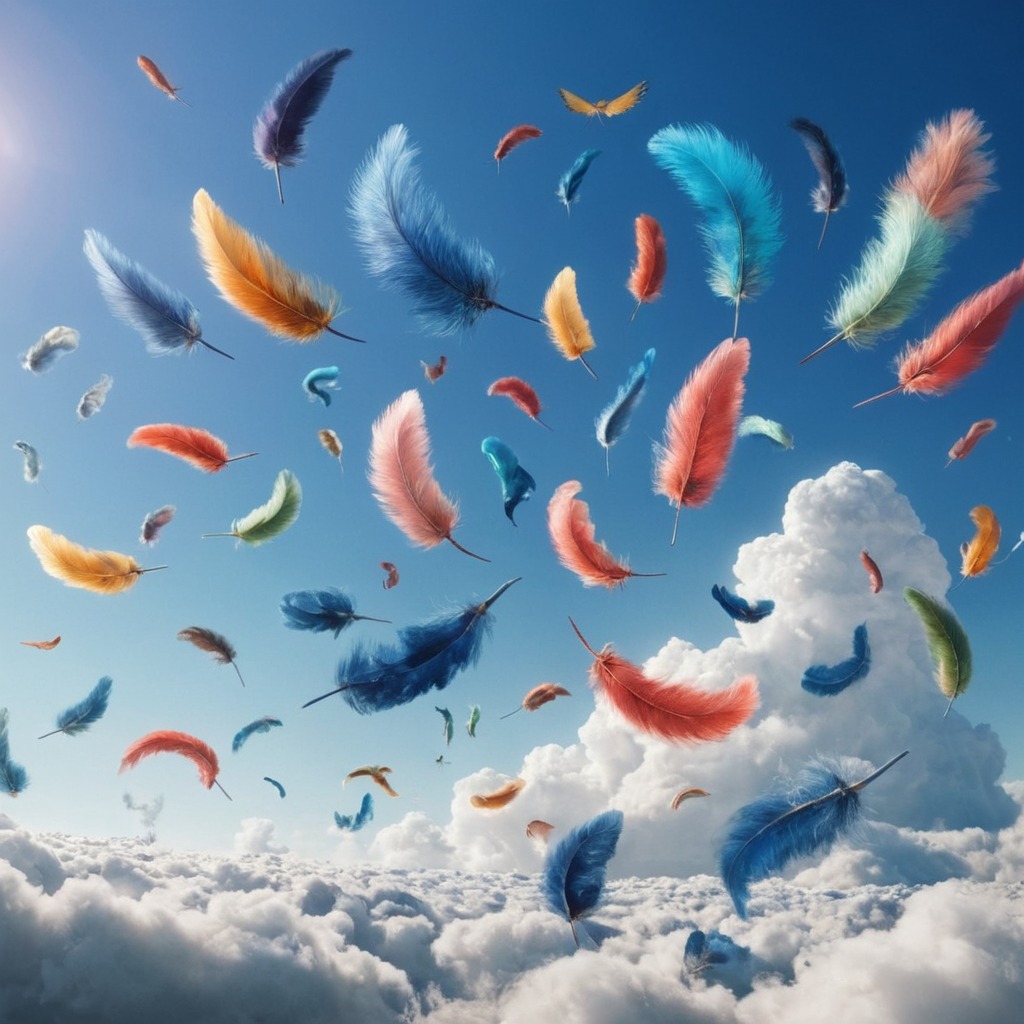 sky, flying, colourful, feathers, floaring