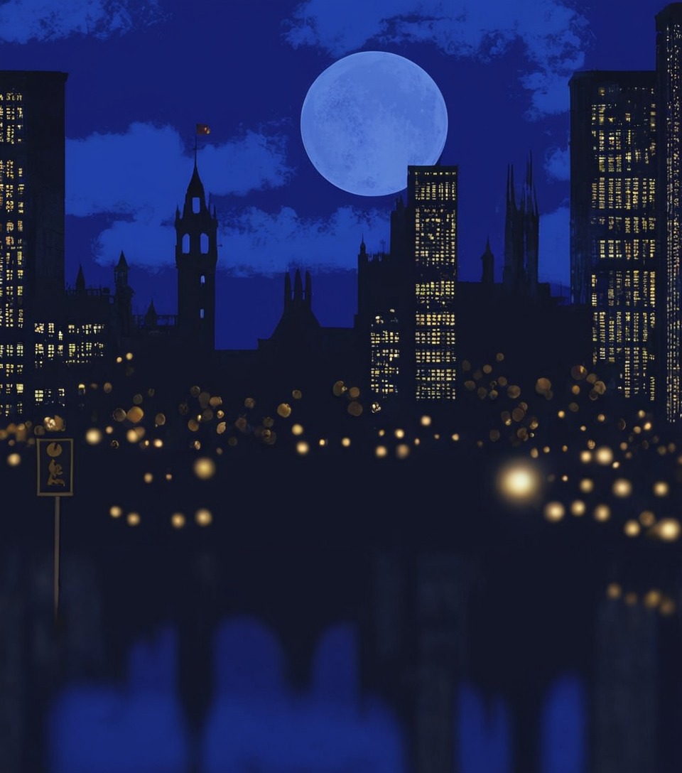 cityscape, digitalart, digitalpainting, architecture, architectureart, bigben, buildings, citylights, contemporary, housesofparliament, lightandshadow, lightandshadows, london, londoncalling, modern, moonlight, nightscene, semiabstract, shadesofblue, silhouettes, stpaul, traffic, trafficlights, londonnight, midnightsparkle