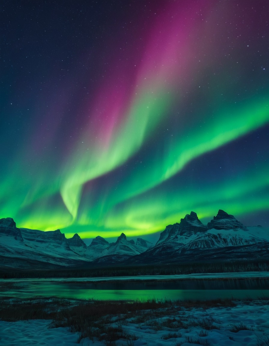 nature, aurora borealis, nighttime, celestial, beauty