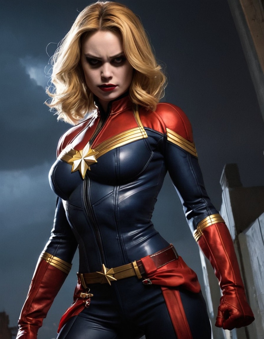 vampire, captain marvel (marvel comics), transformation, superhero, marvel comics