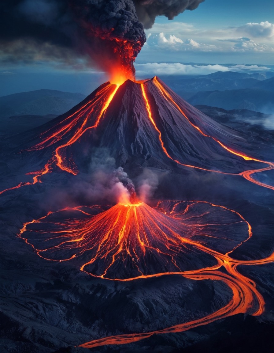 nature, volcano, natural beauty