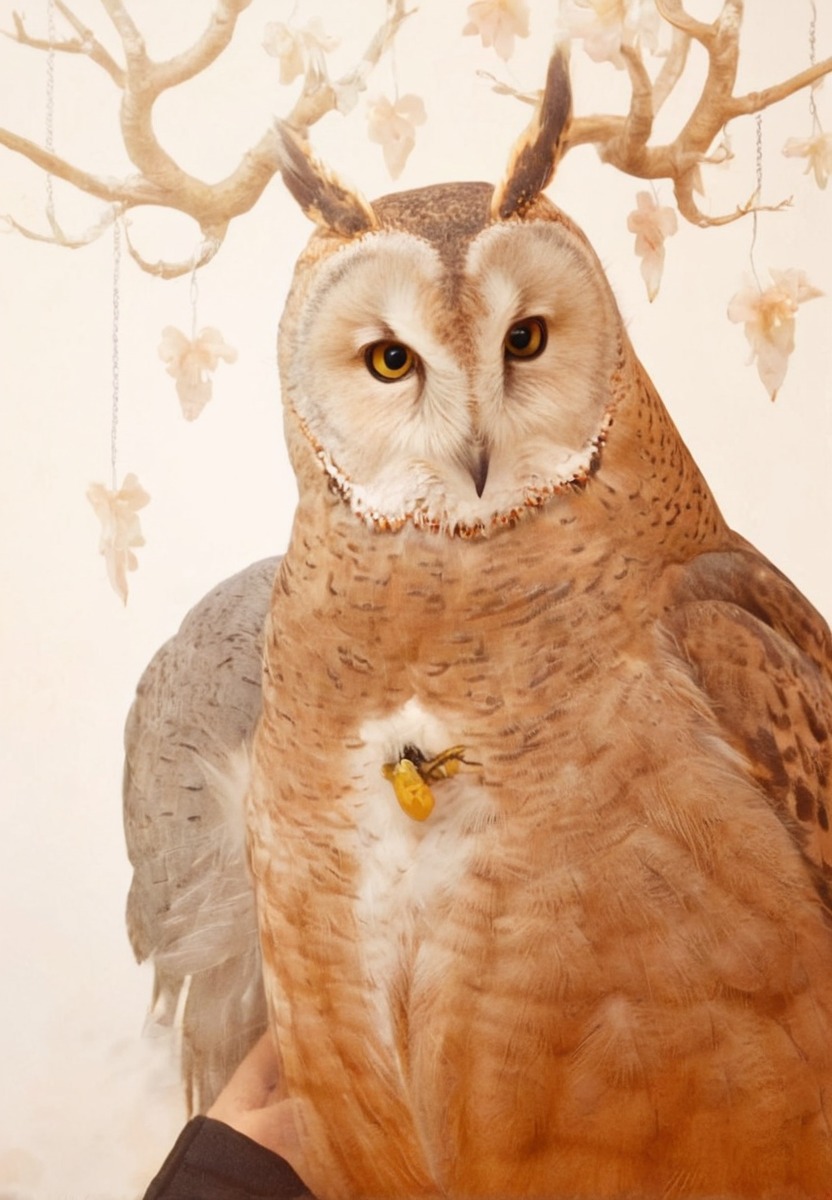 owl, surreal, bird, portrait