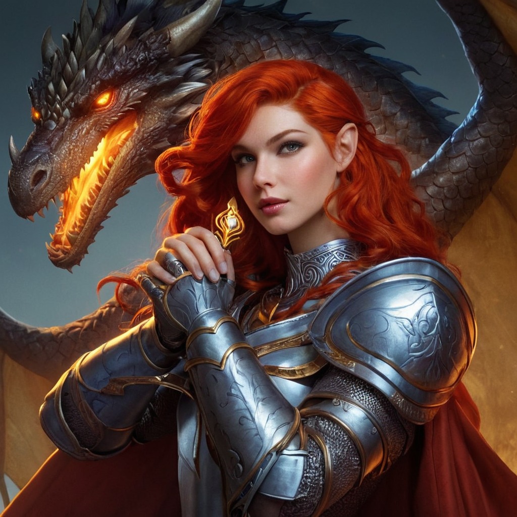 characterdesign, warrior, fantasyart, fantasycharacter, dragon, redhair, fantasy, freckles, knight, paladin, redhead, female_paladin