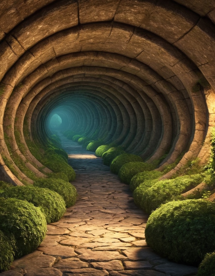 labyrinth, twisting tunnels, mischievous goblins, fantasy, adventure, subterranean, creatures