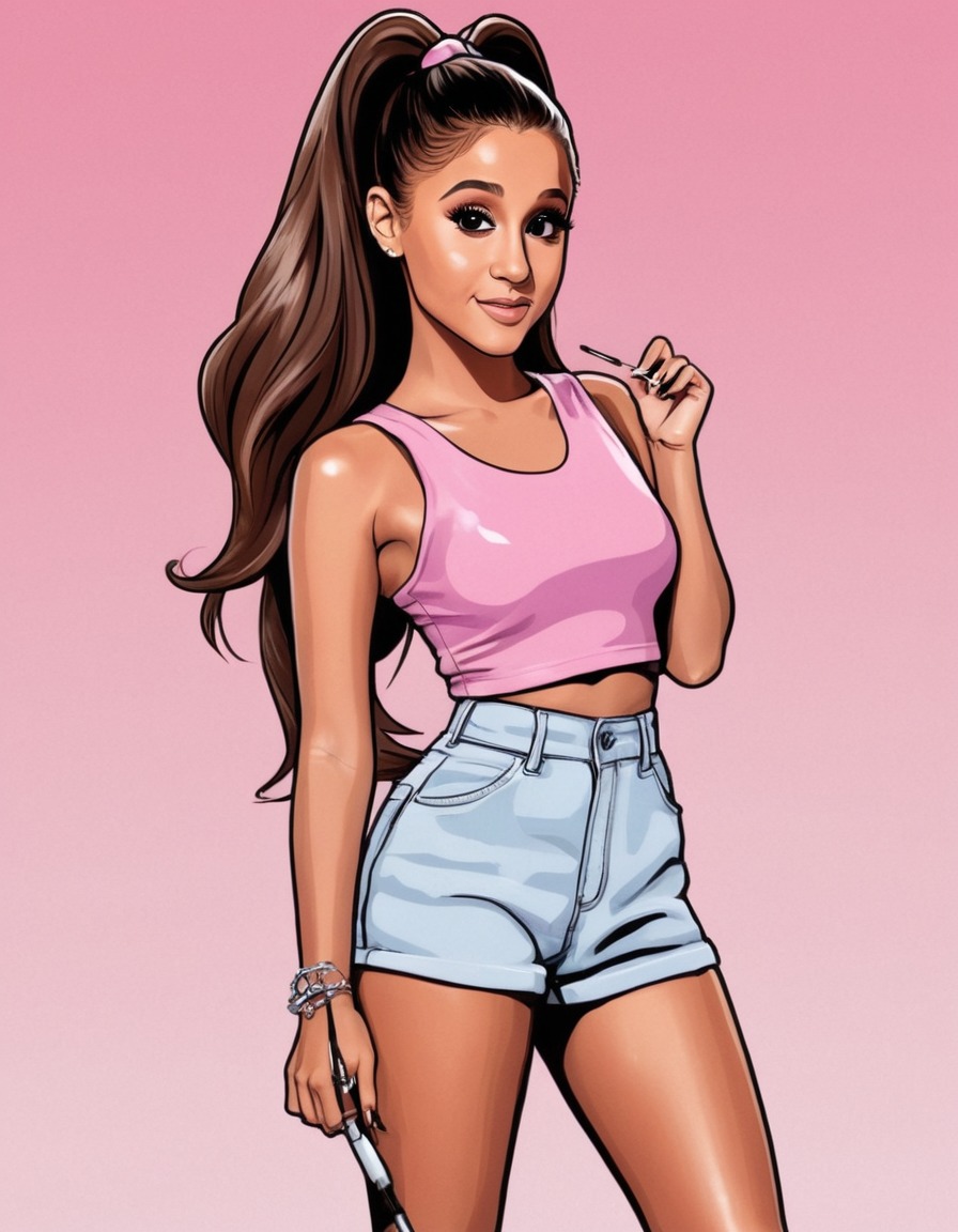 ariana grande, funny, pop culture, art, celebrity, music, painting