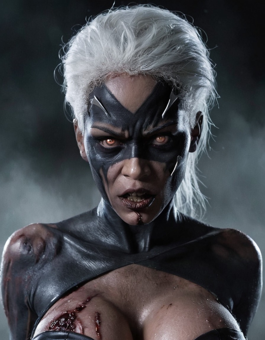 zombie, storm (x-men), undead, horror, marvel, superhero, apocalypse