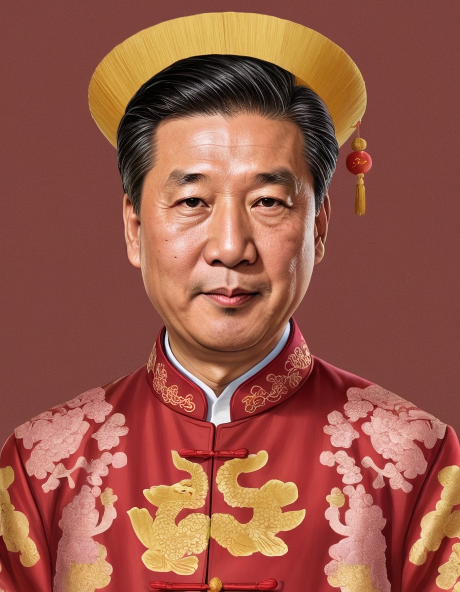 xi jinping, political satire, chinese culture, traditional clothing, humor, politics