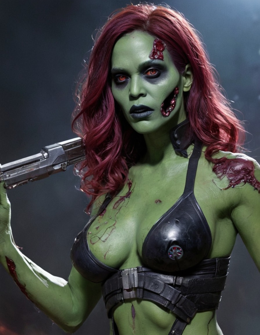 zombie, gamora, guardians of the galaxy, undead, marvel, comic book character, horror