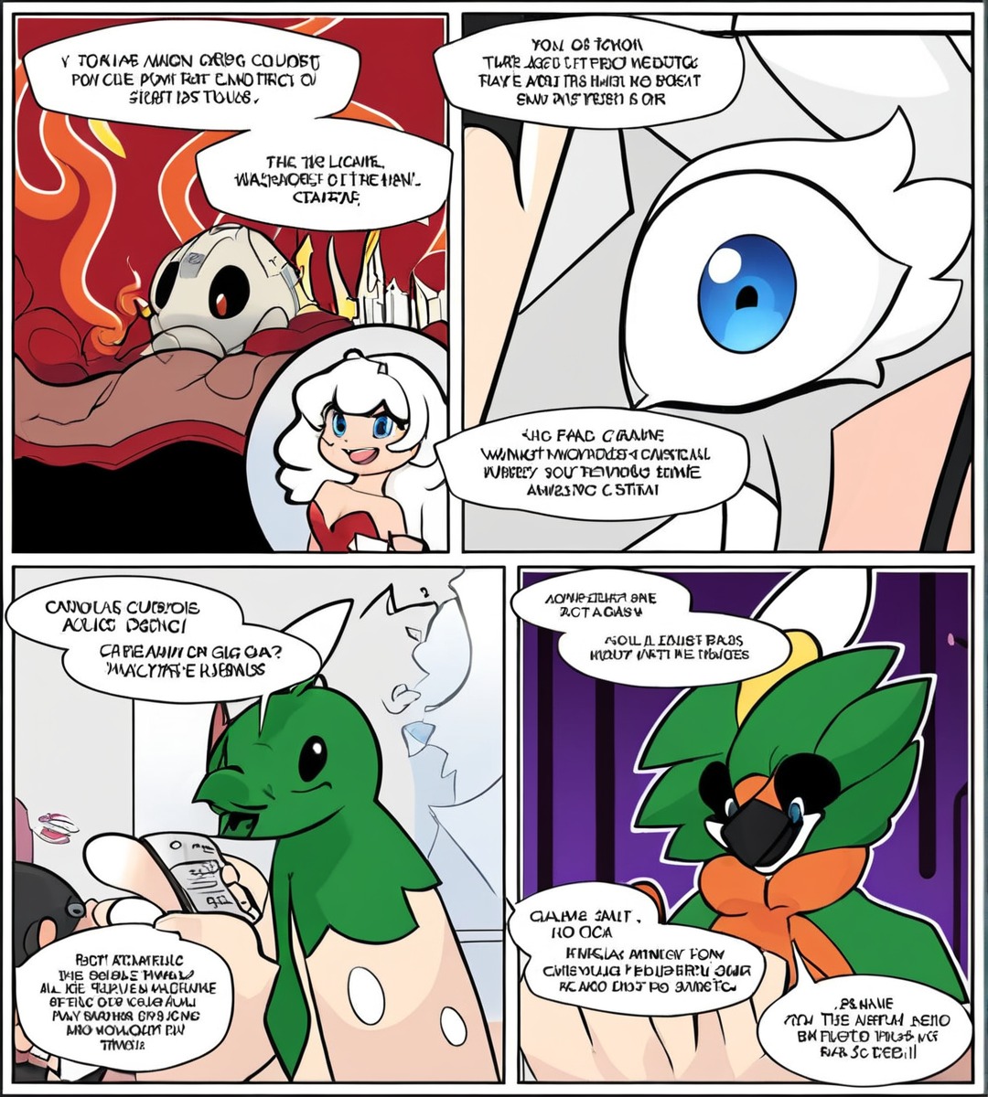 pokemon, comic, webcomic, eeveelution, fox, furry, skull, umbreon, furfrou, decidueye, hisuian_zoroark