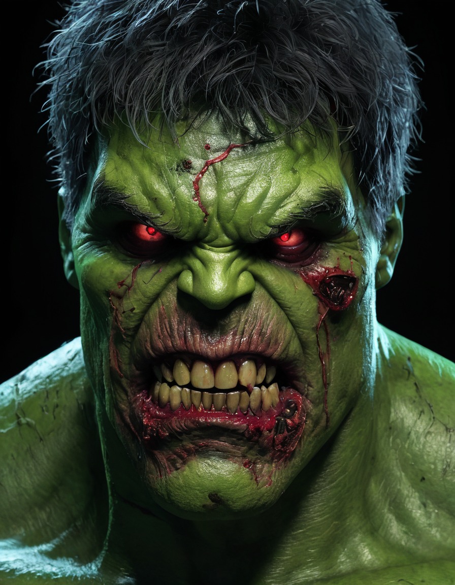 hulk, zombie, horror, marvel comics, marvel