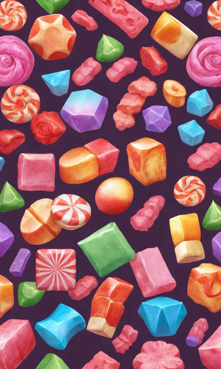 wallpaper, candy, pixelated, sweets