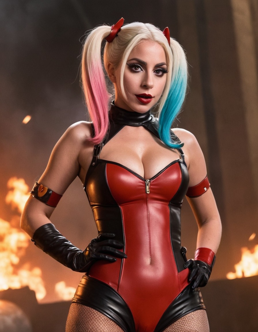 lady gaga, harley quinn, singer, actress, fashion icon, dc comics, character portrayal