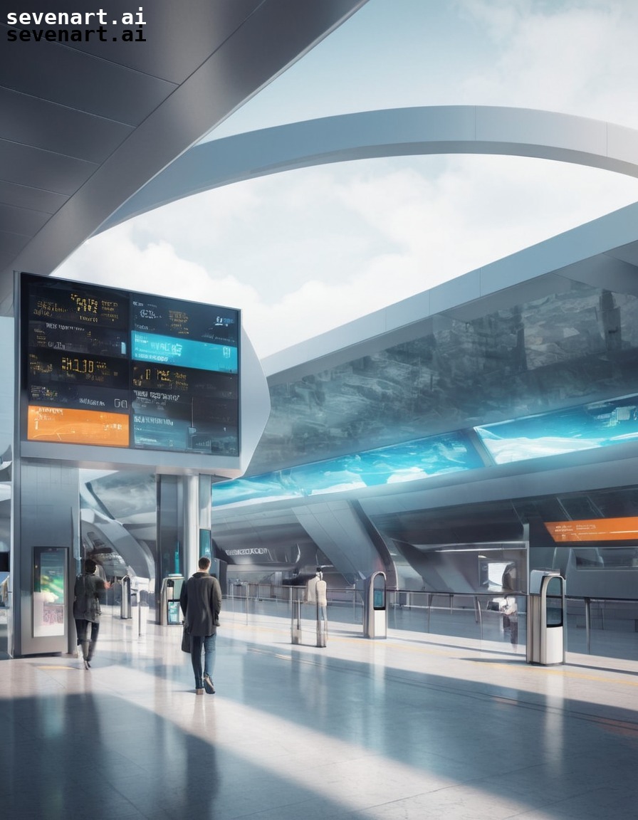 modern, public transportation, station, architecture, digital displays, modern city, city