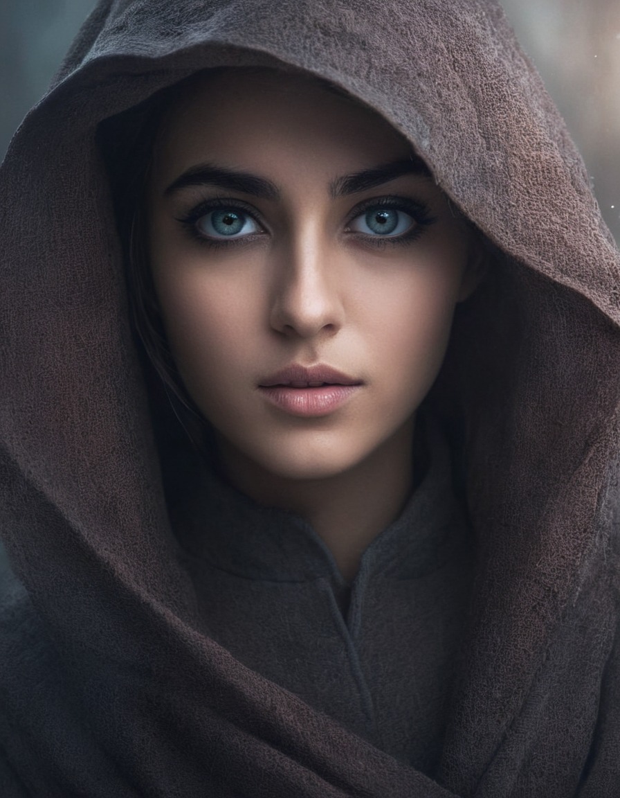 portrait, captivating, unique features, stunning eyes, storytelling