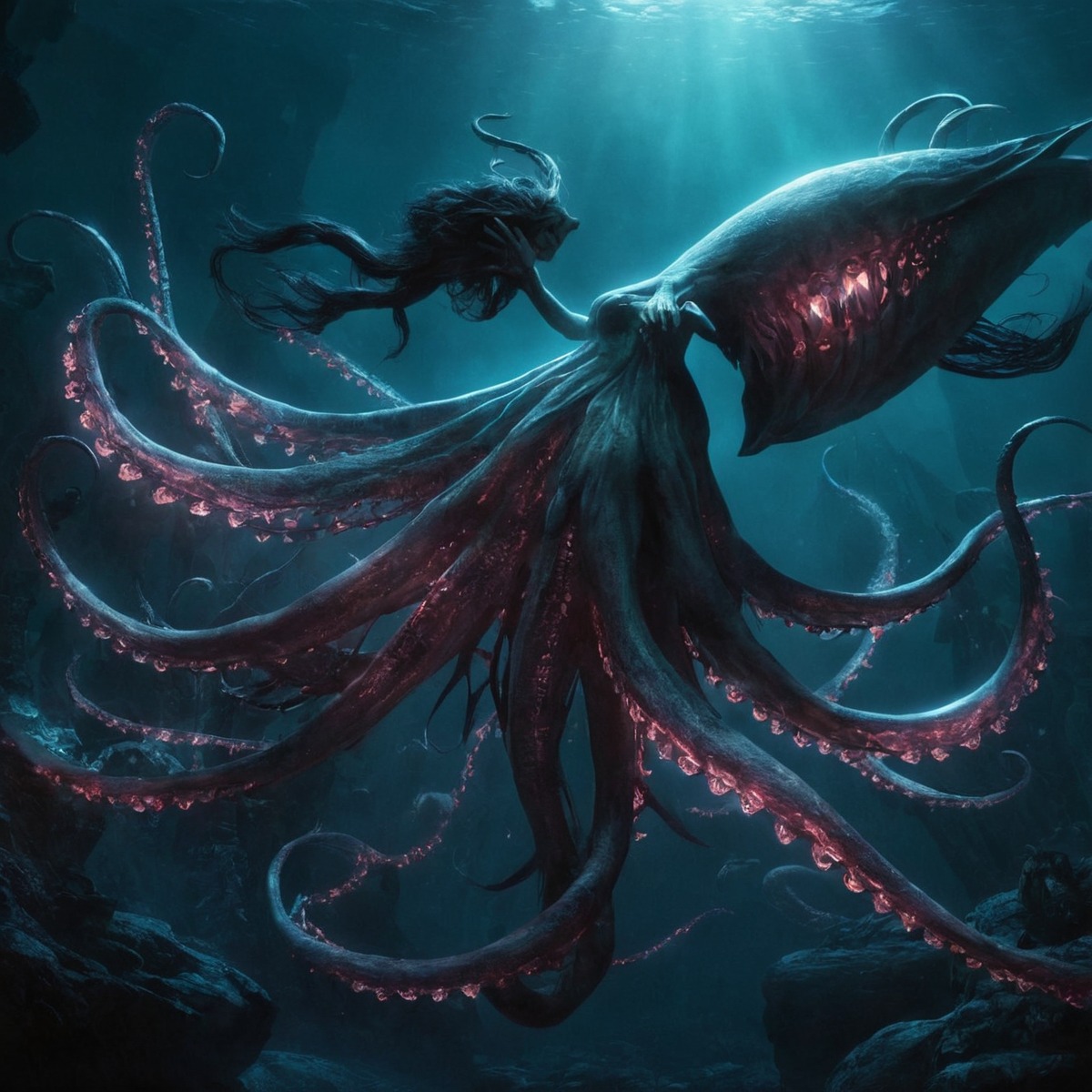 octopus, conceptart, creature, sea, fantasyart, scifi, monster, squid