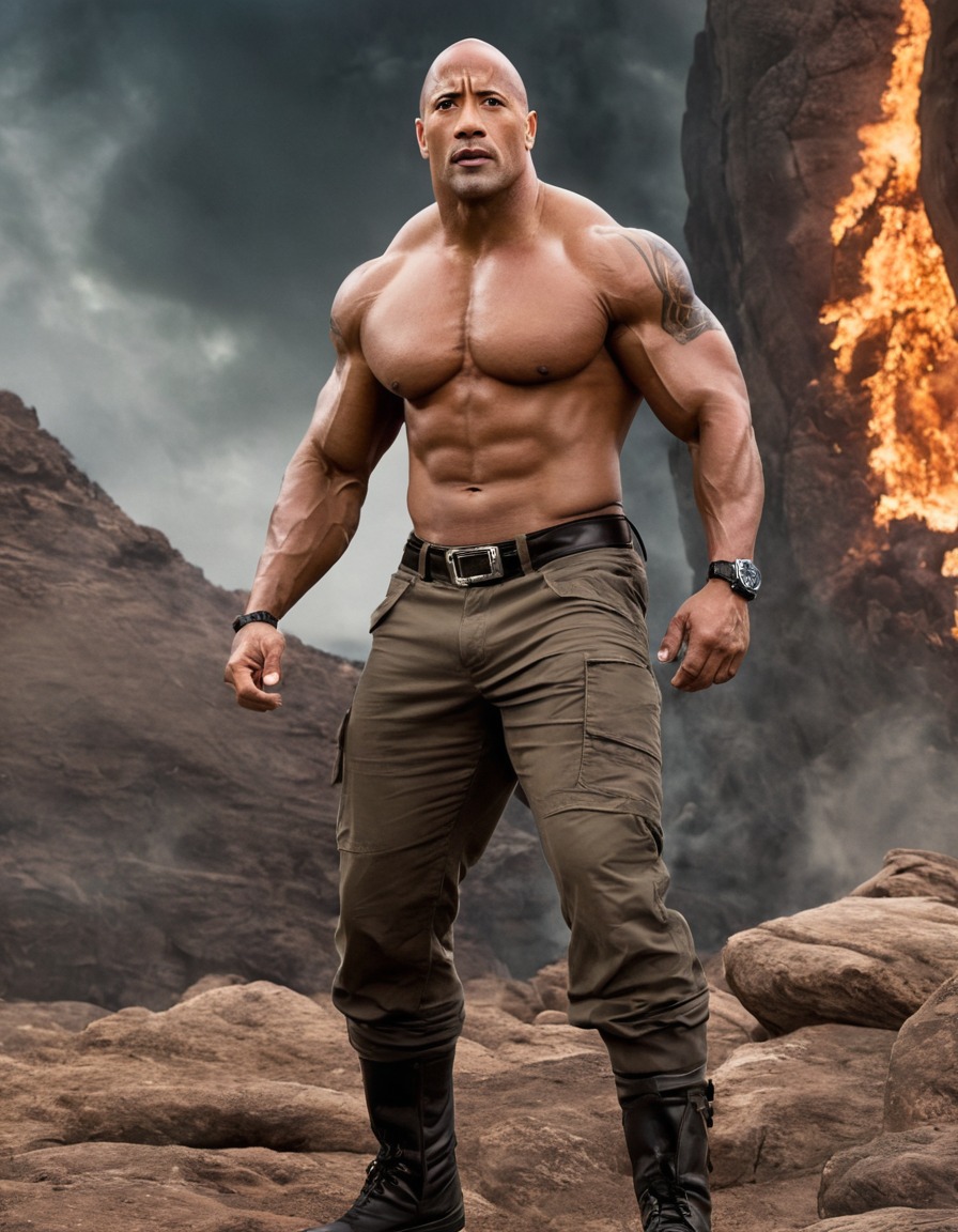 dwayne johnson, the rock, muscular physique, fitness enthusiast, action star