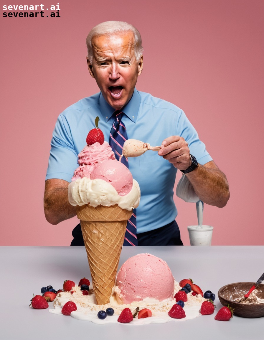 joe biden, sculpting, statue, ice cream, art, usa