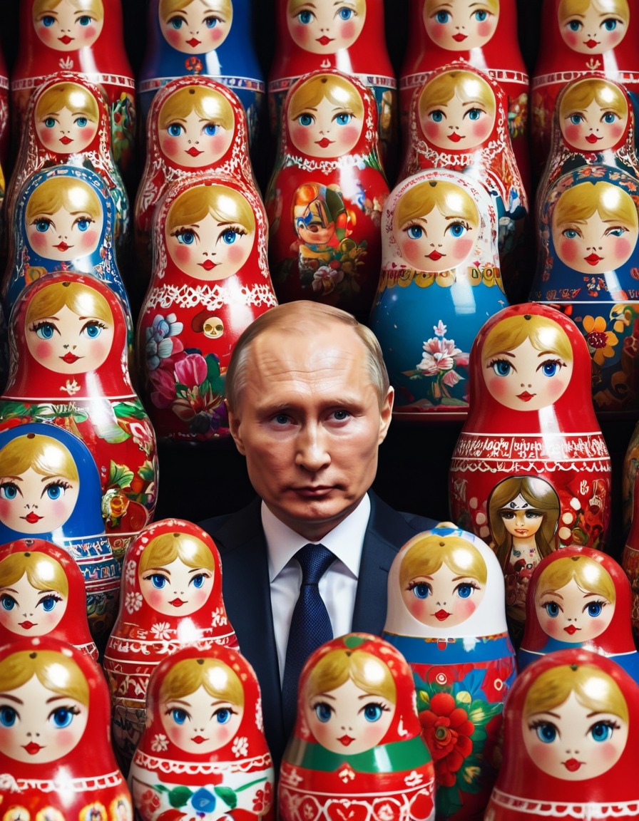 vladimir putin, eye-rolling, traditional, russian dolls, matryoshka, politics, fun