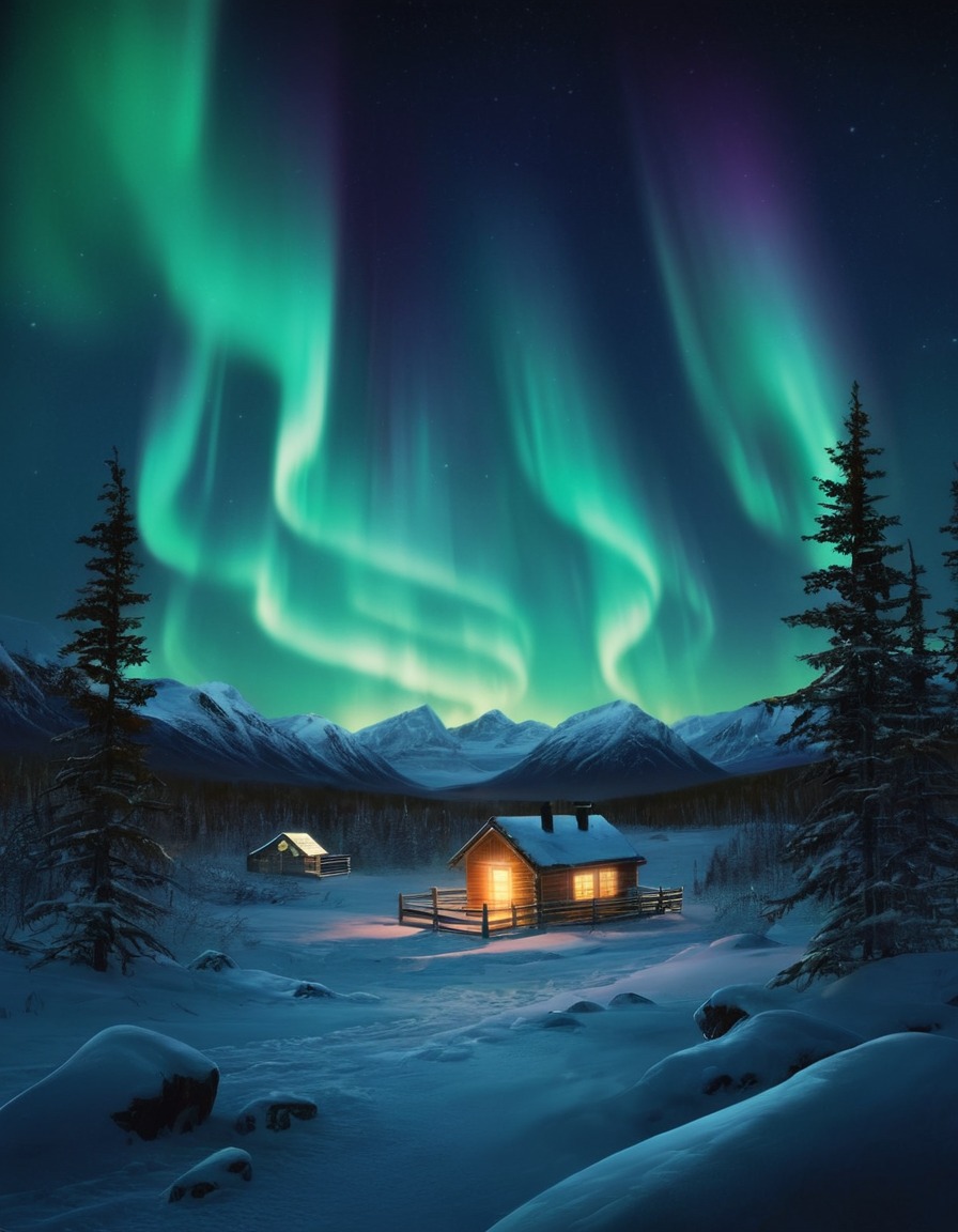 northern lights, aurora borealis, night sky, natural phenomenon, spectacular