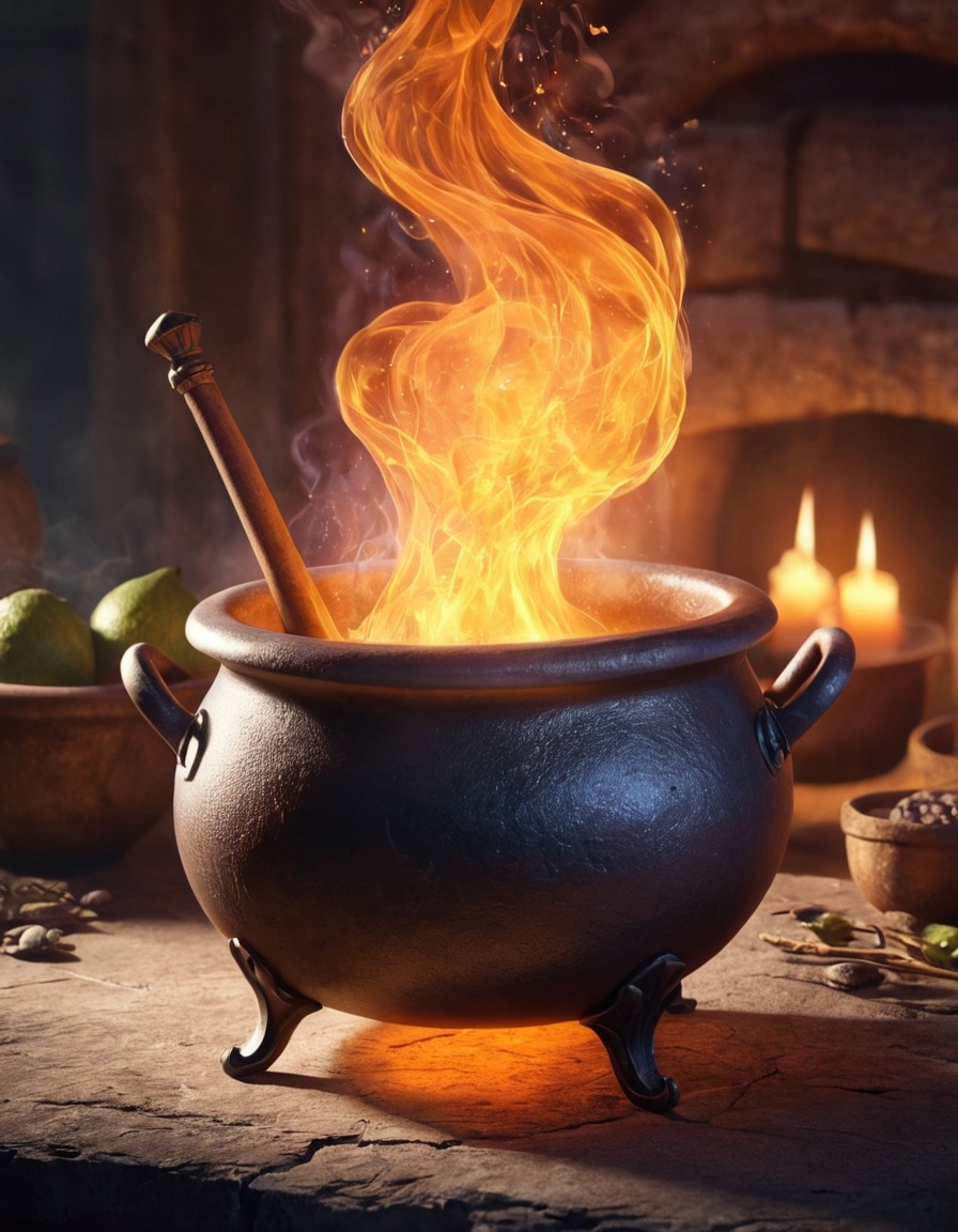 magic, potion, cauldron, brewing, magical, alchemy