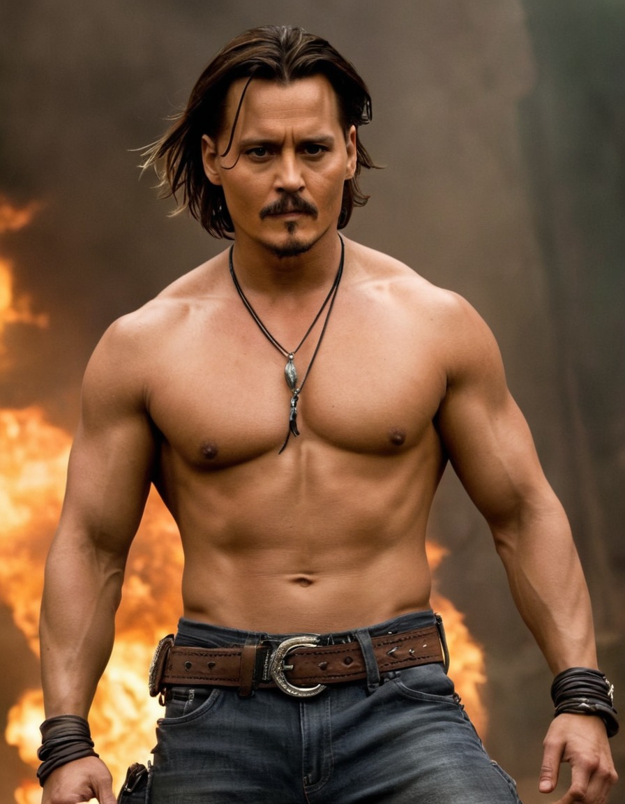 johnny depp, actor, muscular fitness, action, film industry