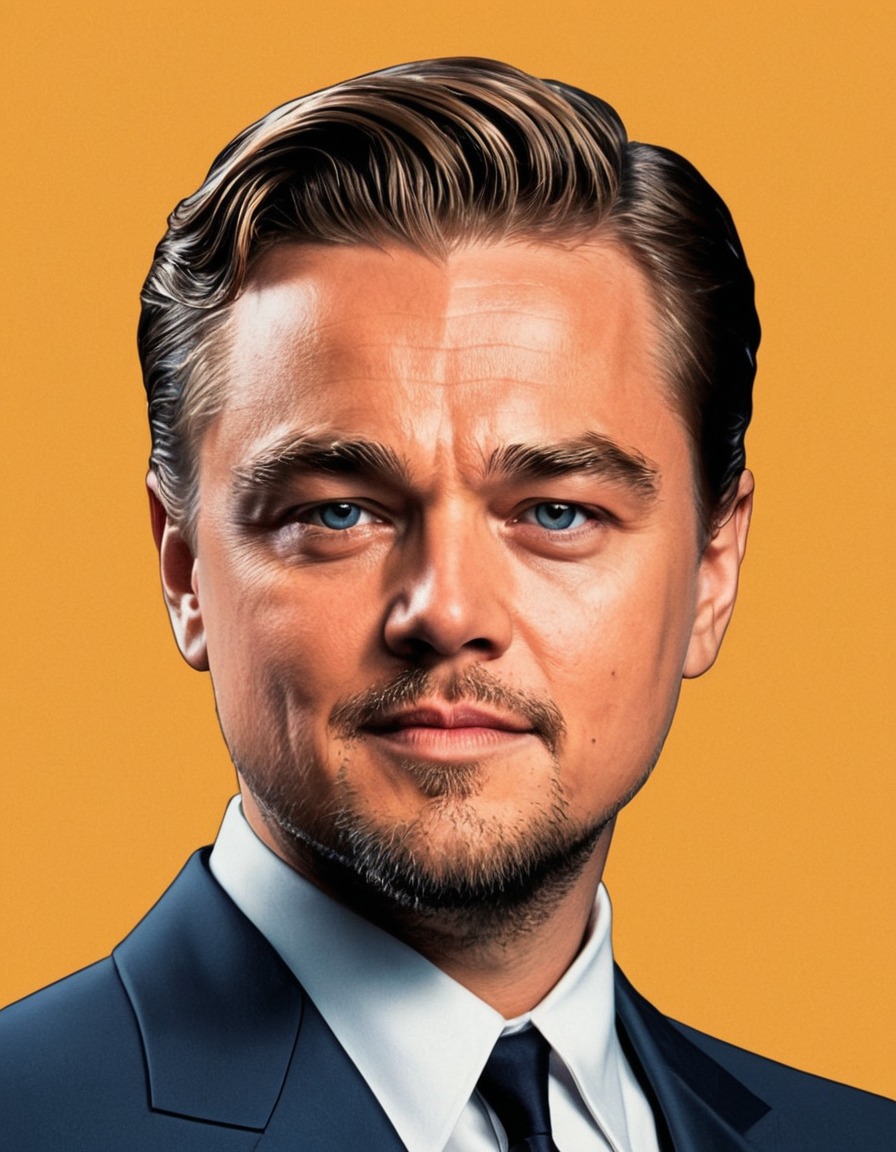 leonardo dicaprio, celebrity, painting, funny, art, humor, pop culture