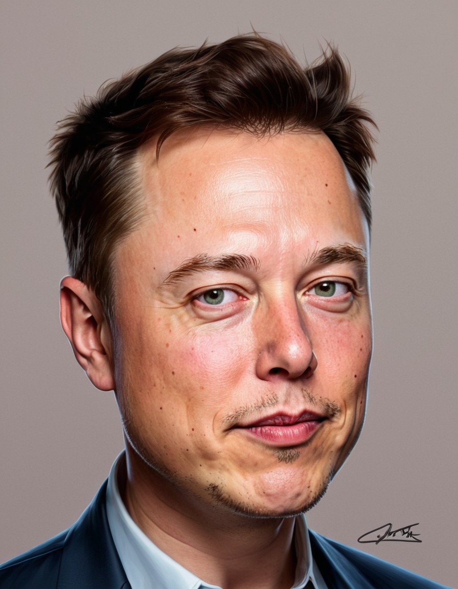 elon musk, painting, funny, art, humor, portrait, celebrity